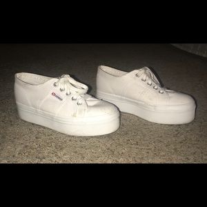 Superga 2790 White Platform Sneakers